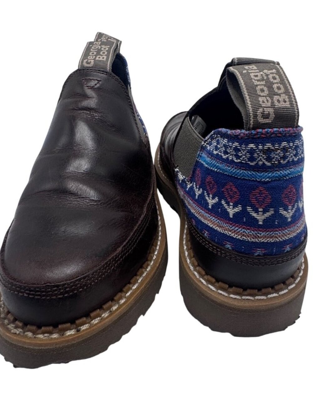 Georgia Boot Womens Size 7M  Brown Romeo 3" Slip-On Shoes Western Leather